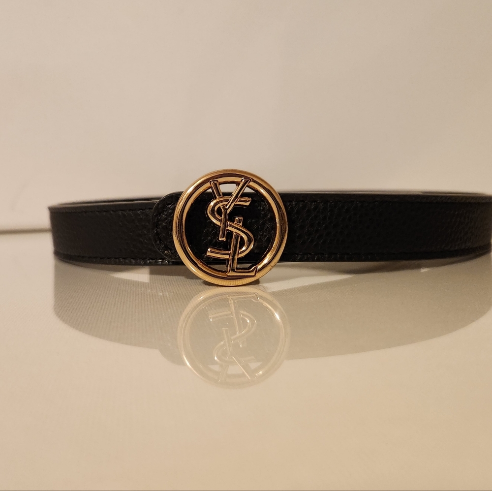 Yves Saint Laurent belt, 36-40", black